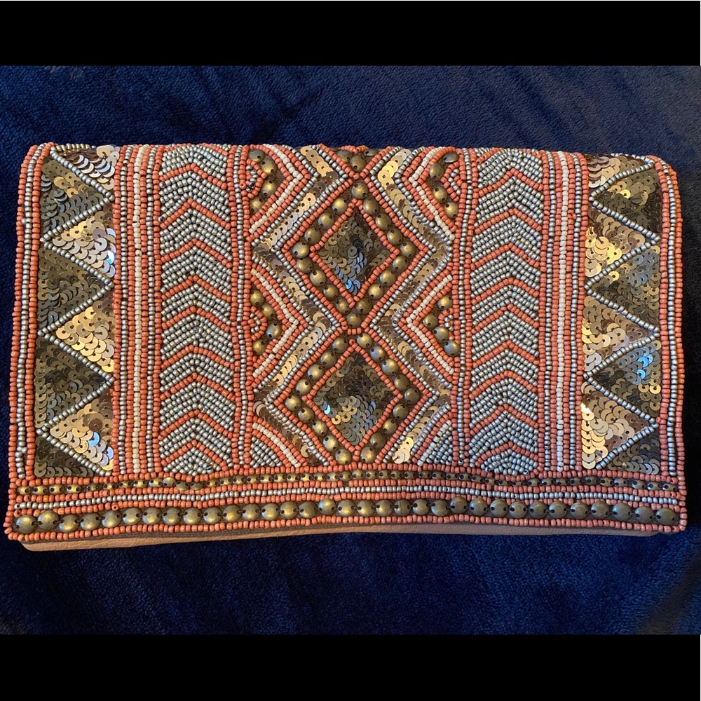 BCBGeration peach clutch